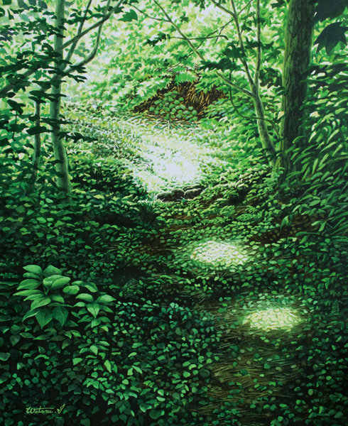 森のトンネル 石垣渉 水彩画ギャラリー 国内風景